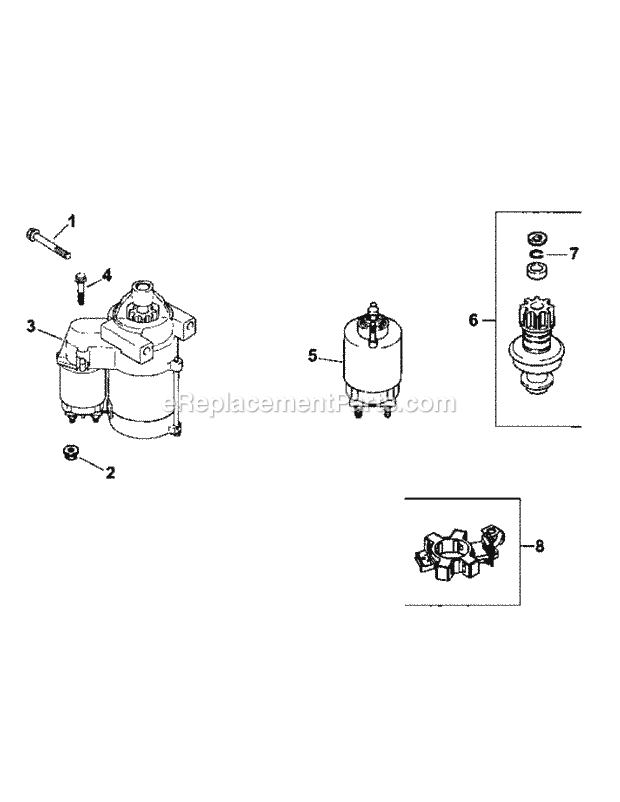 Cv740s-0015 Starting System Diagram and Parts List for M60-KH 53BB5BDX750 Cub Cadet Sprayer